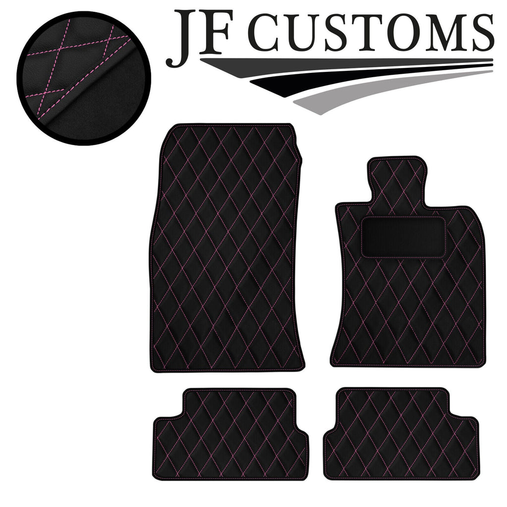 PINK DIAMOND STITCH VINYL 4XTAILORED FLOOR CARPETS FOR BMW MINI S R56 07-14 JF1