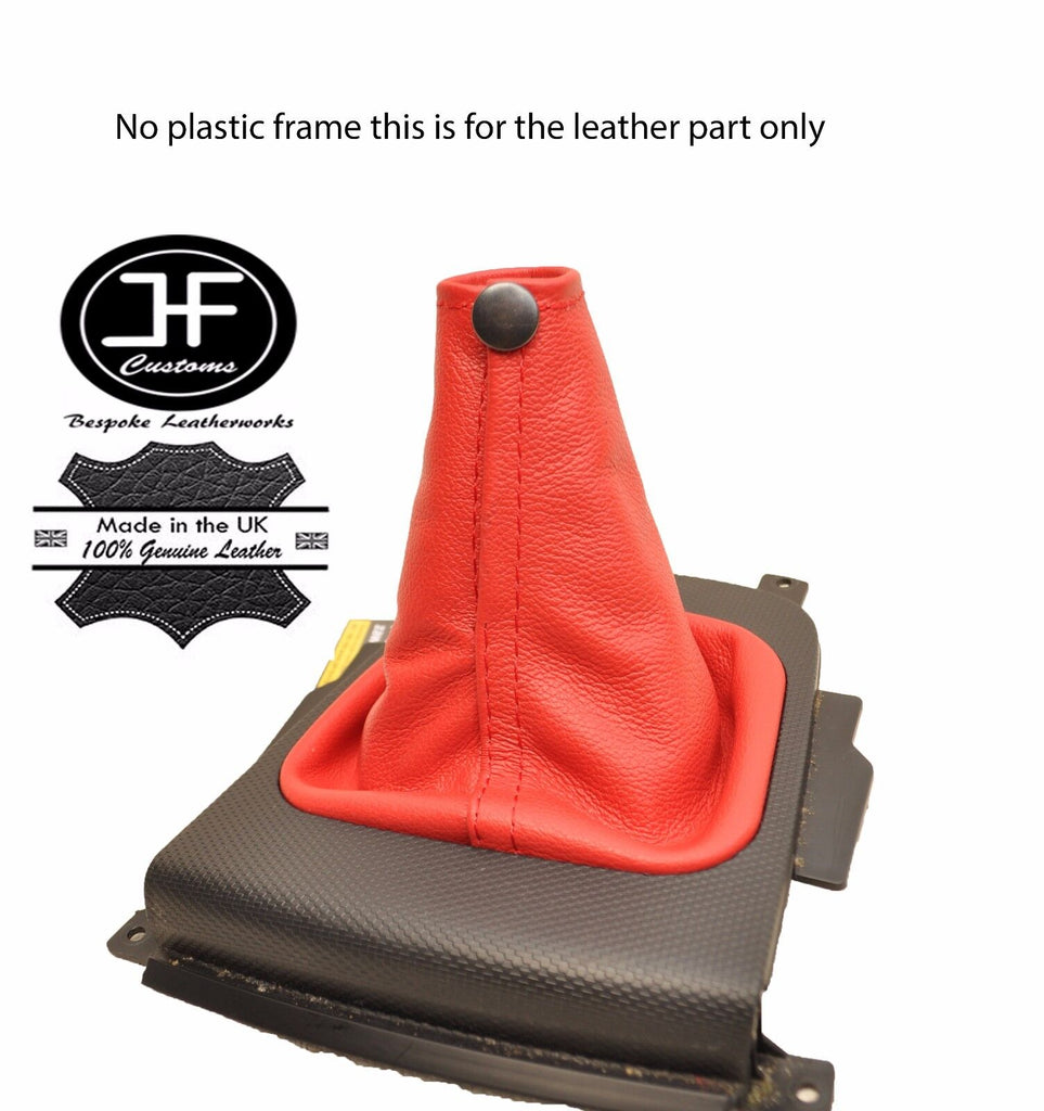 RED  REAL LEATHER MANUAL GEAR GAITER FITS SSANGYONG KORANDO 2010-2017 CUSTOM NEW
