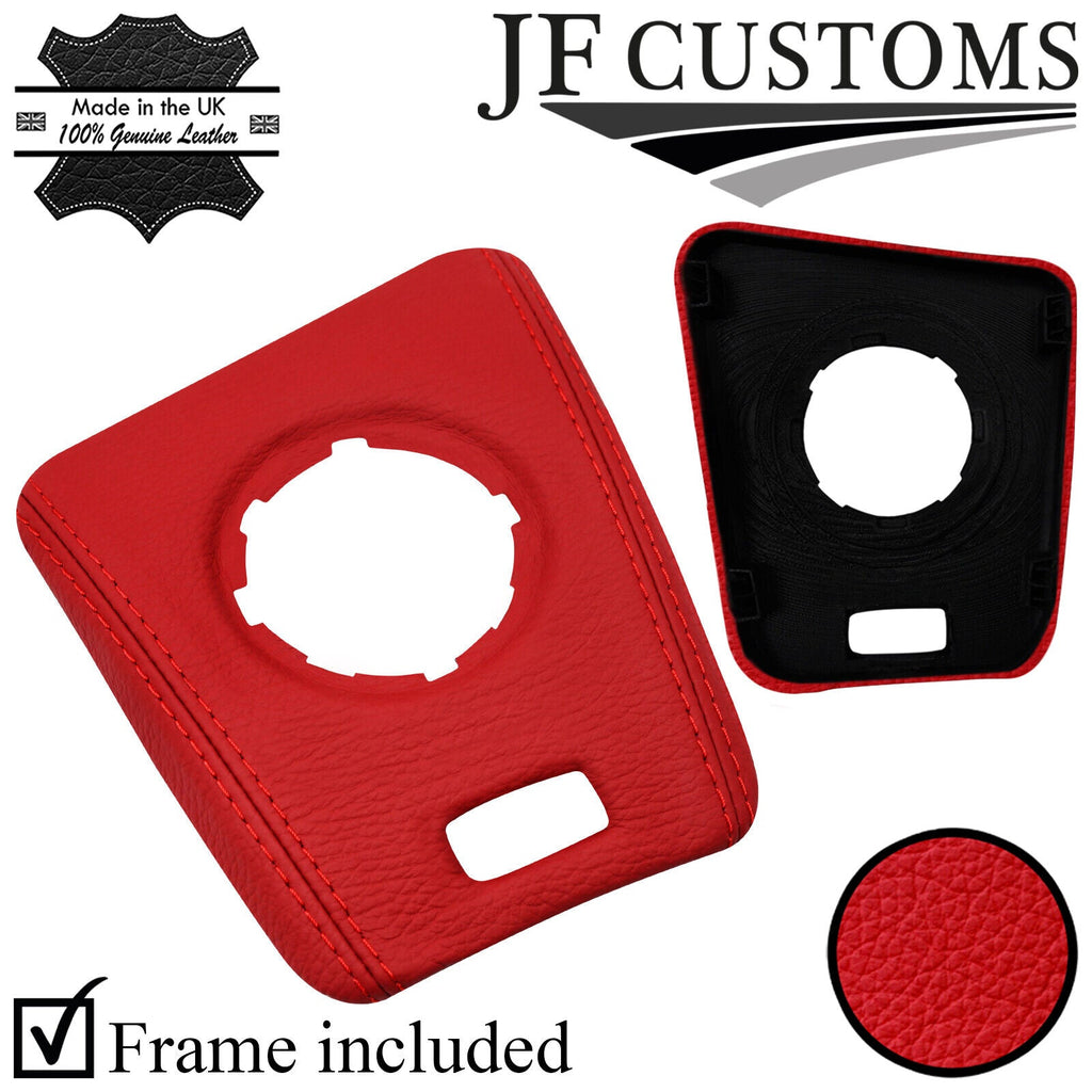 RED LEATHER SMG AUTOMATIC GEAR SURROUND TRIM FOR BMW E46 99-05 CUSTOM NEW