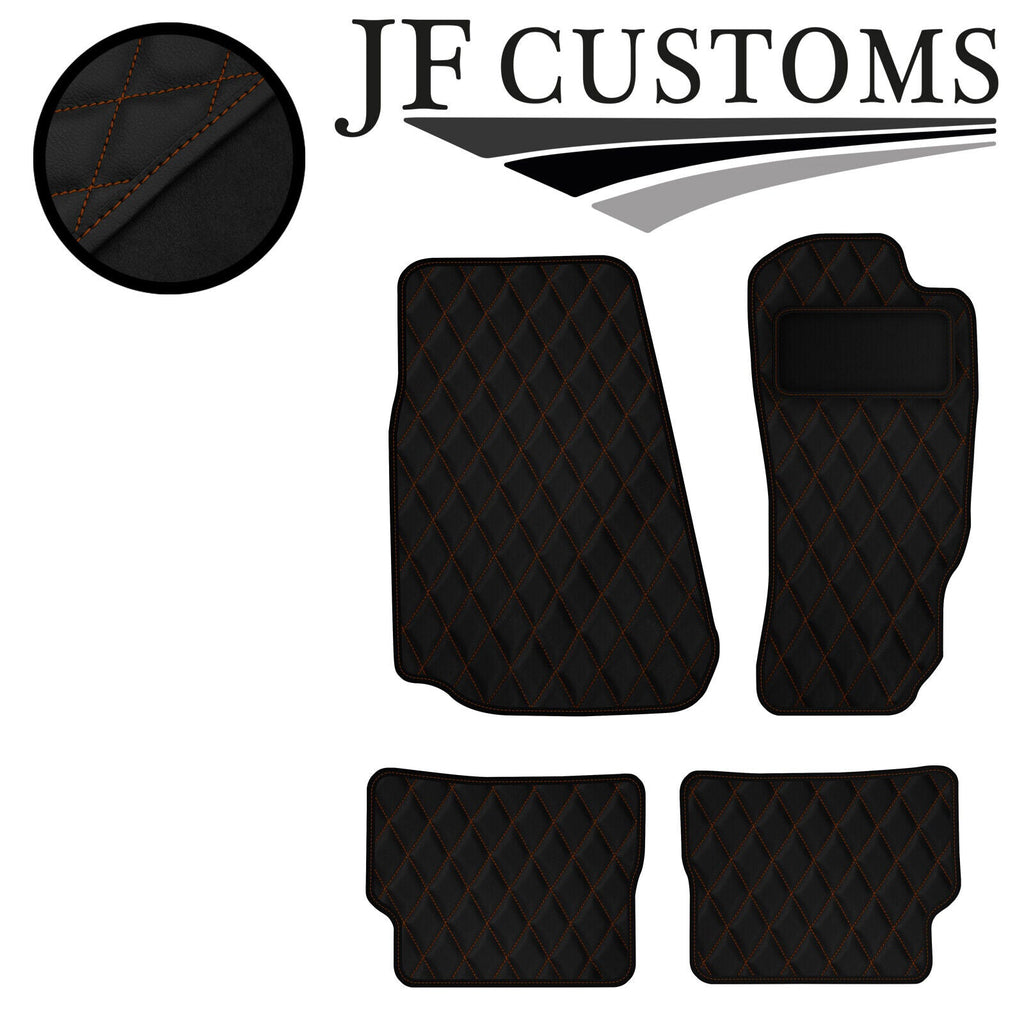 TAN DIAMOND STITCH VINYL 4X TAILORED FLOOR CARPETS FOR MAZDA RX8 03-12 JF1
