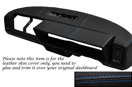 BLUE STITCHING FITS  FIAT X1/9 X19 DASH DASHBOARD LEATHER SKIN COVER ONLY