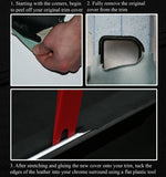 RED STITCH LEATHER 2X FRONT DASH TRIM COVERS FOR RANGE ROVER SPORT L494 13-21