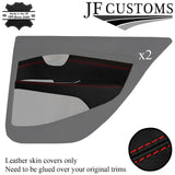 RED STITCH LEATHER 2X REAR DOOR CARD TRIM + ARMREST COVER FOR VOLVO S80 07-16