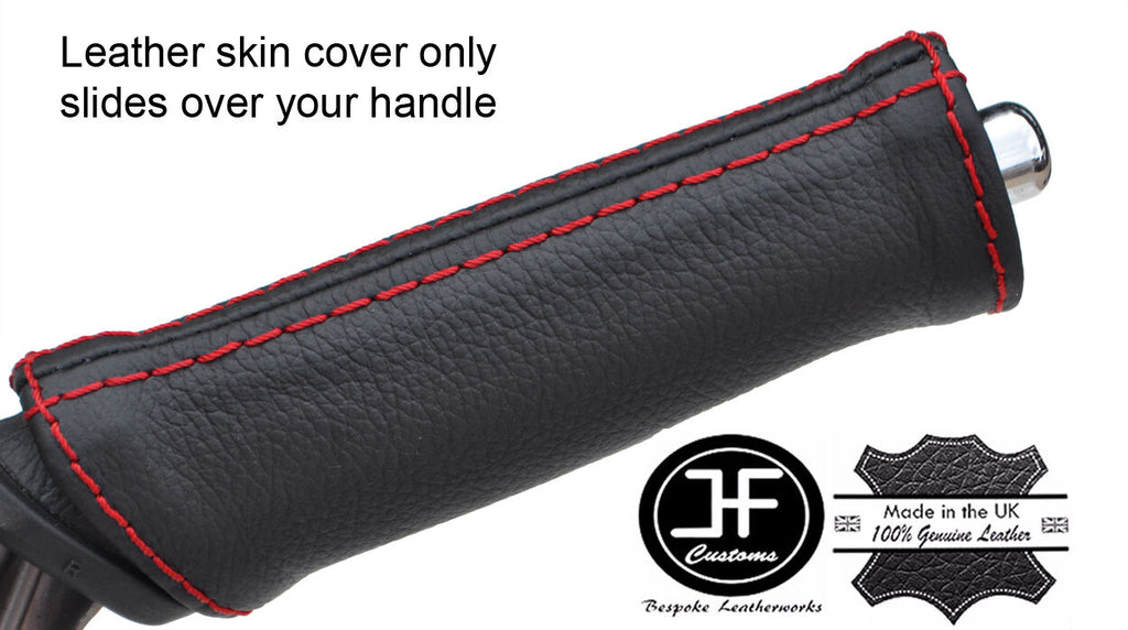 RED STITCHING LEATHER HANDBRAKE HANDLE COVER FITS NAVARA NP300 D23 2015-2017