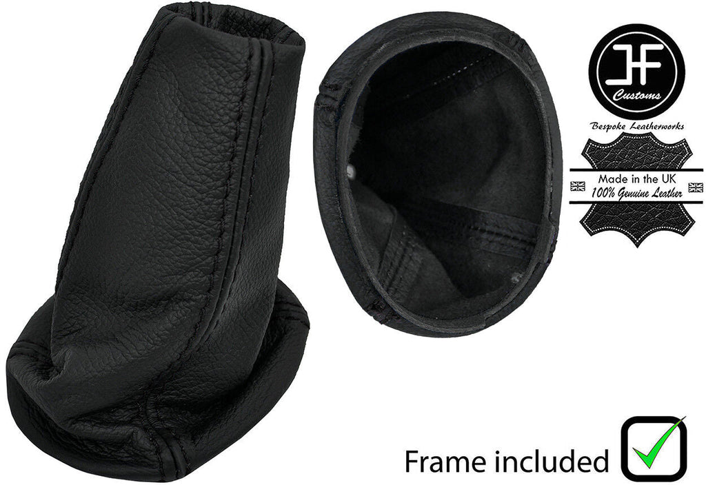BLACK STITCH LEATHER GEAR GAITER+PLASTIC FRAME FOR LOTUS ELISE EXIGE S2 04-14