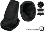 BLACK STITCH LEATHER GEAR GAITER+PLASTIC FRAME FOR LOTUS ELISE EXIGE S2 04-14