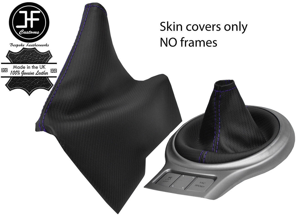 PURPLE STITCH CARBON FIBER VINYL GAITER SET FOR TOYOTA GT86 SUBARU BRZ 12-17