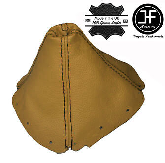 TAN LEATHER BLACK STITCH MANUAL GEAR STICK GAITER FOR MAZDA MX5 MK1 89-97