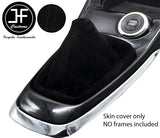 BLACK STITCH SUEDE MANUAL GEAR GAITER FITS NISSAN PULSAR 2014-2019 CUSTOM NEW
