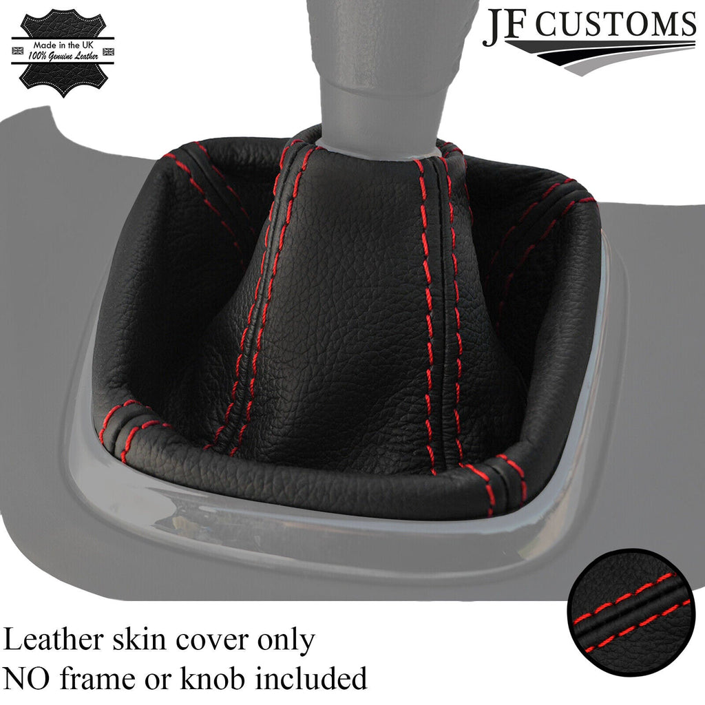 RED STITCHING TOP GRAIN LEATHER MANUAL GEAR GAITER FITS HONDA CRV 2006-2012