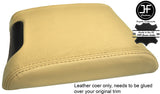 BEIGE REAL LEATHER SLIDING ARMREST COVER FITS BMW 5 SERIES E39 1996-2003