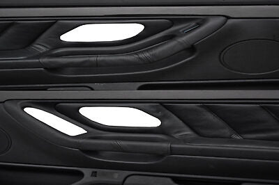 black stitch FITS BMW E38 1994-2001 2X DOOR HANDLE LEATHER COVERS CUSTOM NEW