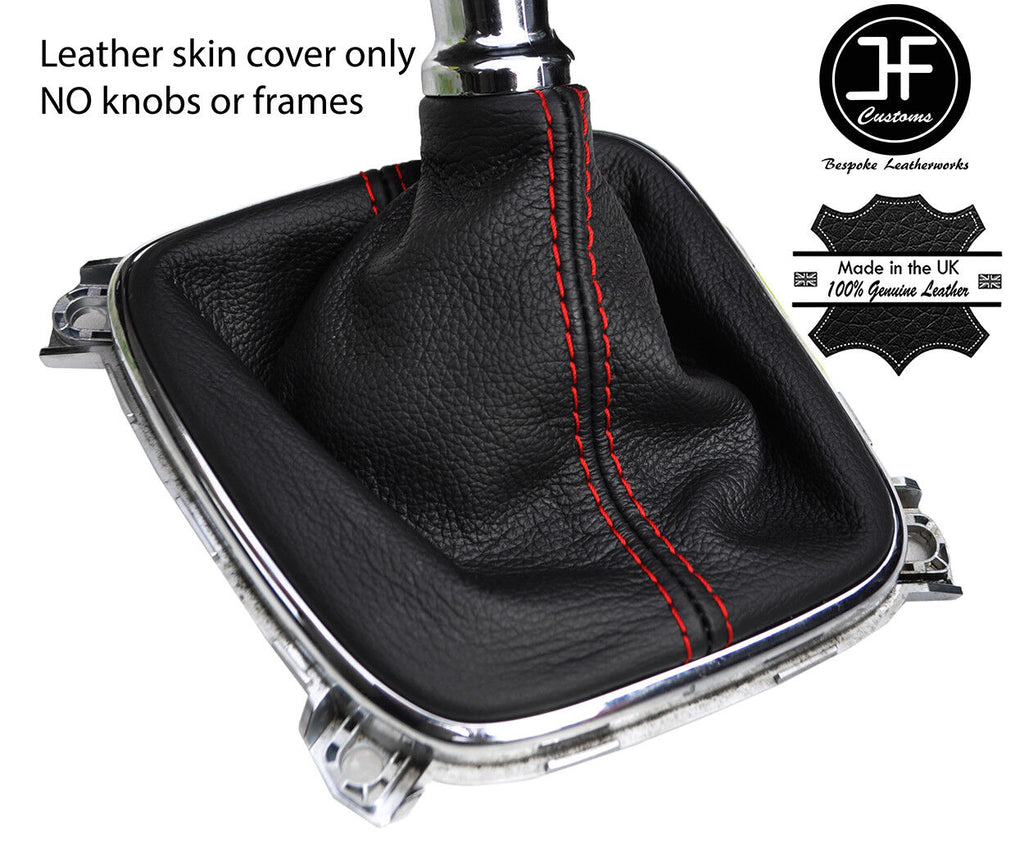 RED STITCHING TOP GRAIN REAL LEATHER GEAR GAITER FOR KIA CEE'D CEED 2013-2018