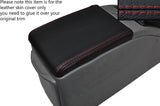 RED STITCHING LEATHER ARMREST LID SKIN COVER FITS SUBARU FORESTER 2003-2005