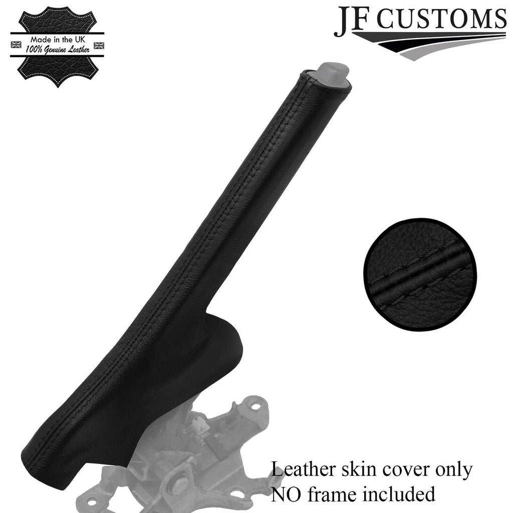 BLACK STITCH ITALIAN LEATHER HANDBRAKE COVER FITS VAUXHALL OPEL CORSA F 19-22