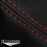 RED STITCH CARBON VINYL GAITER+PLASTIC FRAME FOR HONDA CIVIC EP3 TYPE R 01-05