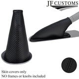 BLACK STITCH CARBON VINYL GAITER SET FOR BMW MINI COOPER R55 R56 R57 CUSTOM NEW