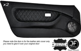 WHITE DIAMOND STITCH 2X FULL DOOR CARD LEATHER COVERS FITS MG MGF MK1 1995-1999