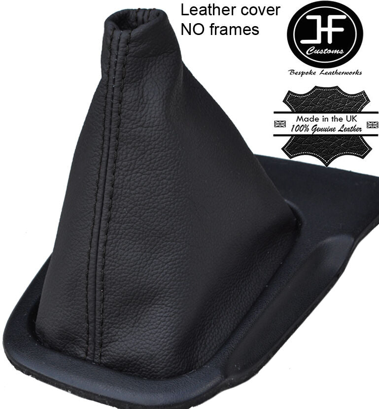 BLACK STITCH TOP GRAIN REAL LEATHER GEAR GAITER FITS SILVA 240SX S14 1994-1998