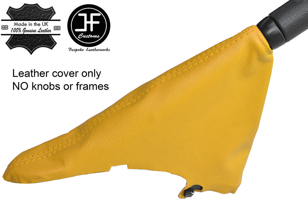YELLOW TOP GRAIN REAL LEATHER HANDBRAKE GAITER FITS BMW MINI R50 R52 R53 01-06