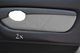 FITS MG TF MK2 00-06 2 x DOOR CARD COVERS LEATHER mid grey CUSTOM NEW MADE IN UK