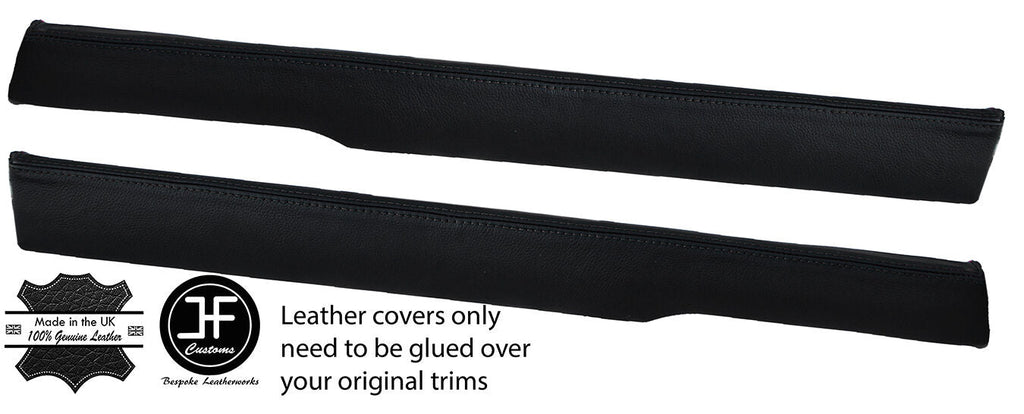 BLACK STITCH 2X TOP FRONT DOOR CAPPINGS LEATHER COVERS FITS MG MGB GT CLASSIC