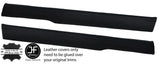 BLACK STITCH 2X TOP FRONT DOOR CAPPINGS LEATHER COVERS FITS MG MGB GT CLASSIC