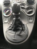 FITS FIAT PANDA 2003+ GEAR SHIFT STICK GAITER BLACK GAITOR TOP GRAIN LEATHER