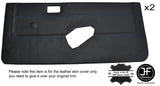 BLUE STITCH 2X FRONT DOOR CARD LEATHER COVER FITS FORD ESCORT MK3 S1 RS TURBO