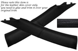 BLACK STITCH WINDSCREEN PILLAR LEATHER SKIN COVERS FITS NISSAN 350Z 2002-2009