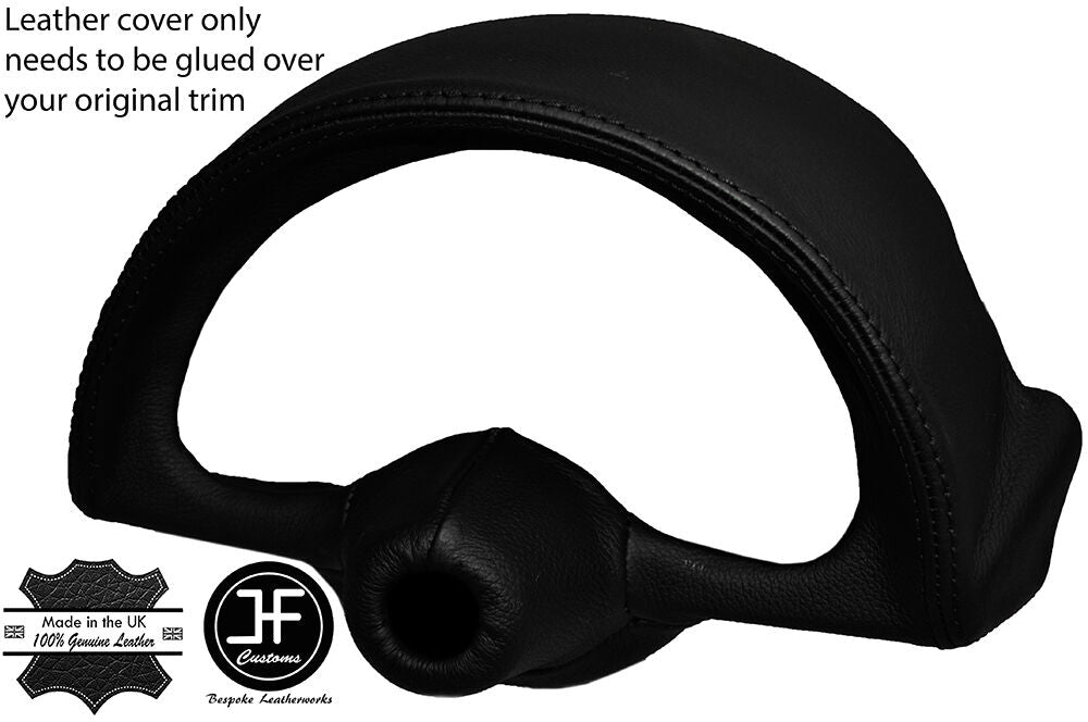 BLACK STITCHING SPEEDO SURROUND POD LEATHER COVER FITS RELIANT REGAL 325