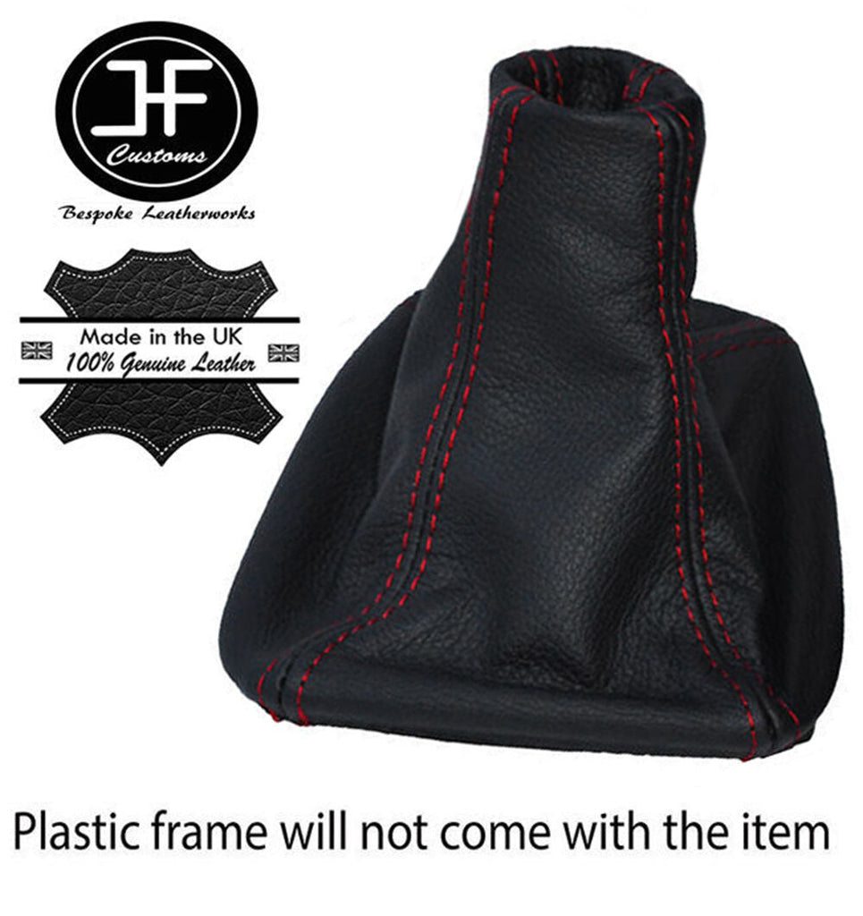 RED STITCH FITS SKODA OCTAVIA MK1 FL 2000-2004 GENUINE LEATHER GEAR GAITER
