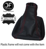 RED STITCH FITS SKODA OCTAVIA MK1 FL 2000-2004 GENUINE LEATHER GEAR GAITER