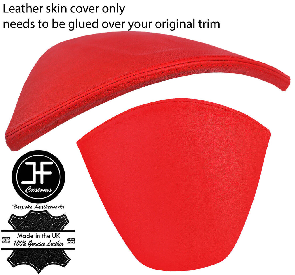 RED REAL LEATHER SPEEDO CLUSTER HOOD COVER FOR TOYOTA GT86 SUBARU BRZ 12-17