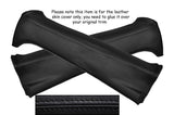 BLACK STITCH 2X B POST PILLAR LEATHER COVER FITS VW GOLF MK2 JETTA 83-92 3 DOOR