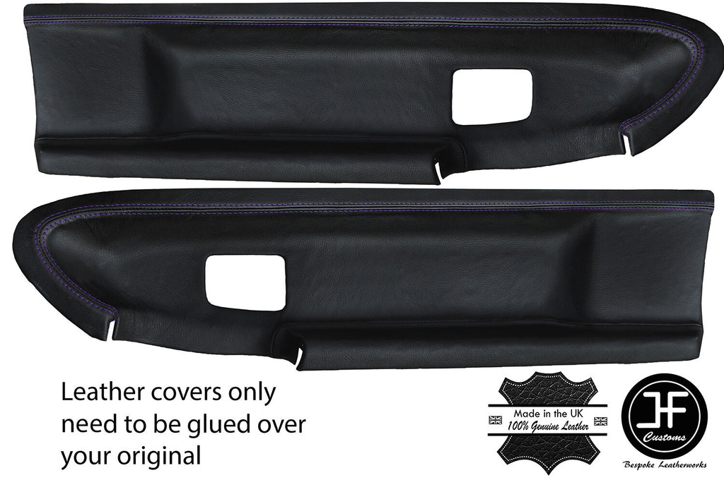 PURPLE STITCH 2X FRONT DOOR CARD COVERS FITS BMW E36 COUPE & CONVERTIBLE STYLE 2