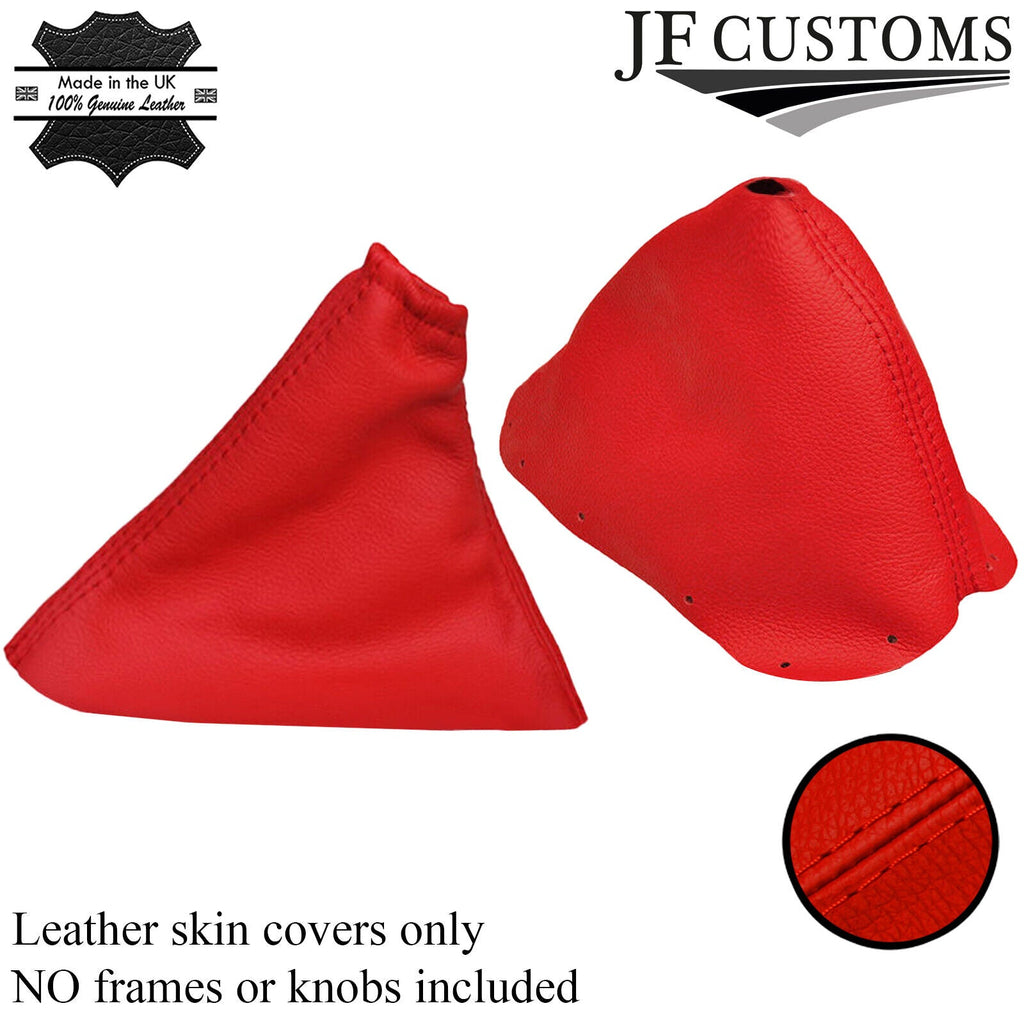 RED REAL LEATHER FITS 350Z 33Z 2002-2009 GEAR GAITER HANDBRAKE GAITER CUSTOM NEW