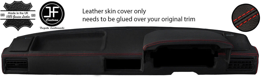 RED STITCH DASH DASHBOARD REAL LEATHER COVER FITS AUDI QUATTRO UR COUPE GT B2