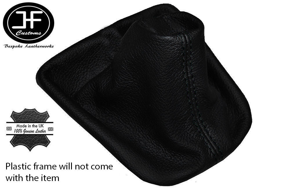BLACK STITCH MANUAL REAL LEATHER GEAR STICK GAITER FOR VOLVO V50 2004-2011