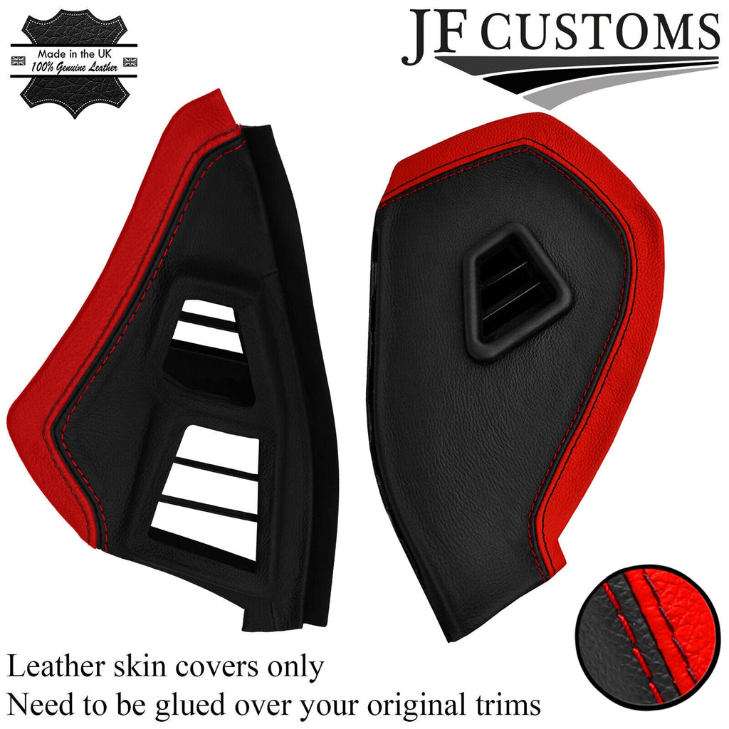 BLACK & RED 2X END DASH SIDE TRIM LEATHER COVERS FITS MAZDA RX7 FD3 92-02