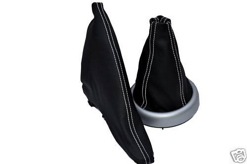 FITS BMW MINI COOPER ONE S  01-06 GAITERS SET WHITE  STITCH CUSTOM NEW