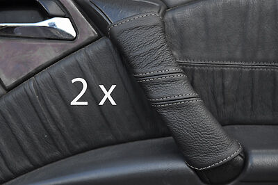 grey stitch FITS MERCEDES ML CLASS W163 98-05 2X DOOR HANDLE LEATHER COVERS