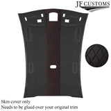 DSG2 D RED D GREY STITCH LUXE SUEDE HEADLINER COVER FOR FORD FIESTA MK2 83-89