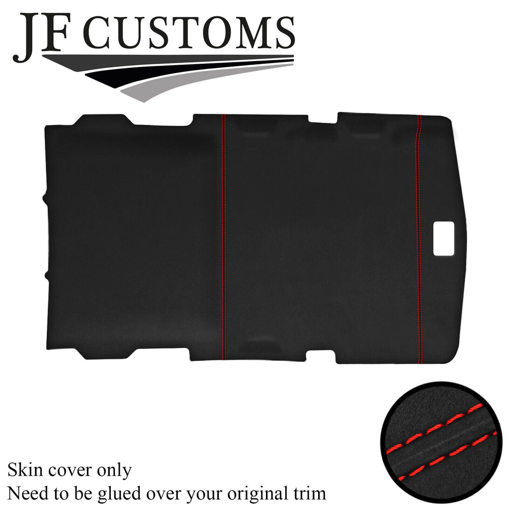 RED STITCH D GREY SUEDE HEADLINER COVER FITS HUMMER H2 02-09 STYLE 1 CUSTOM NEW