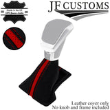 D RED STITCH LEATHER AUTO GEAR GAITER FOR SSANGYONG KORANDO MK4 19-21 JF2