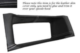 WHITE STITCH FITS VW T4 TRANSPORTER CARAVELLE DASH CLOCK SURROUND LEATHER COVER