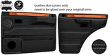 GREY STITCH 2X FRONT & 2X REAR DOOR CARD LEATHER COVER FOR RANGE ROVER CLASSIC