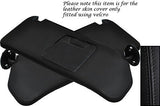 BLACK STITCHING FITS SUZUKI VITARA 1988-1998 2X SUN VISORS LEATHER COVERS ONLY