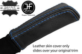BLUE STITCH HANDBRAKE HANDLE LEATHER COVER FITS DEFENDER 90 110 83-06 STYLE 2