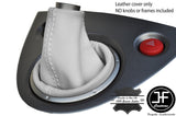 WHITE REAL LEATHER MANUAL GEAR GAITER FITS HONDA CIVIC EP3 TYPE R 2001-2005